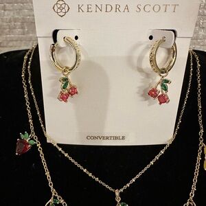 Kendra Scott Kyocera Convertible Cherry Earrings
